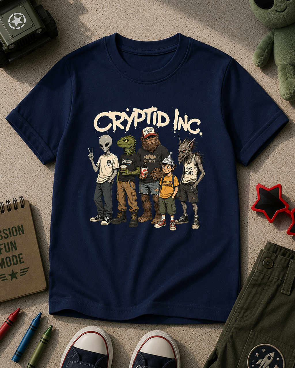 Cryptid Inc. - Kids T-shirt Printify