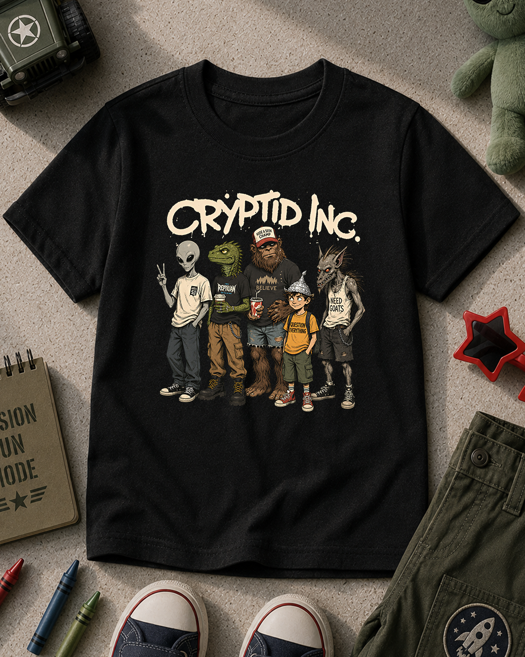 Cryptid Inc. - Kids T-shirt Printify