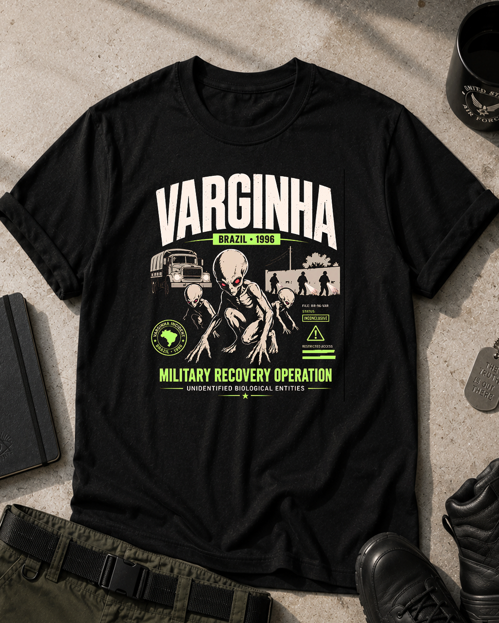 Varginha Brazil 1996 Alien T-Shirt Printify