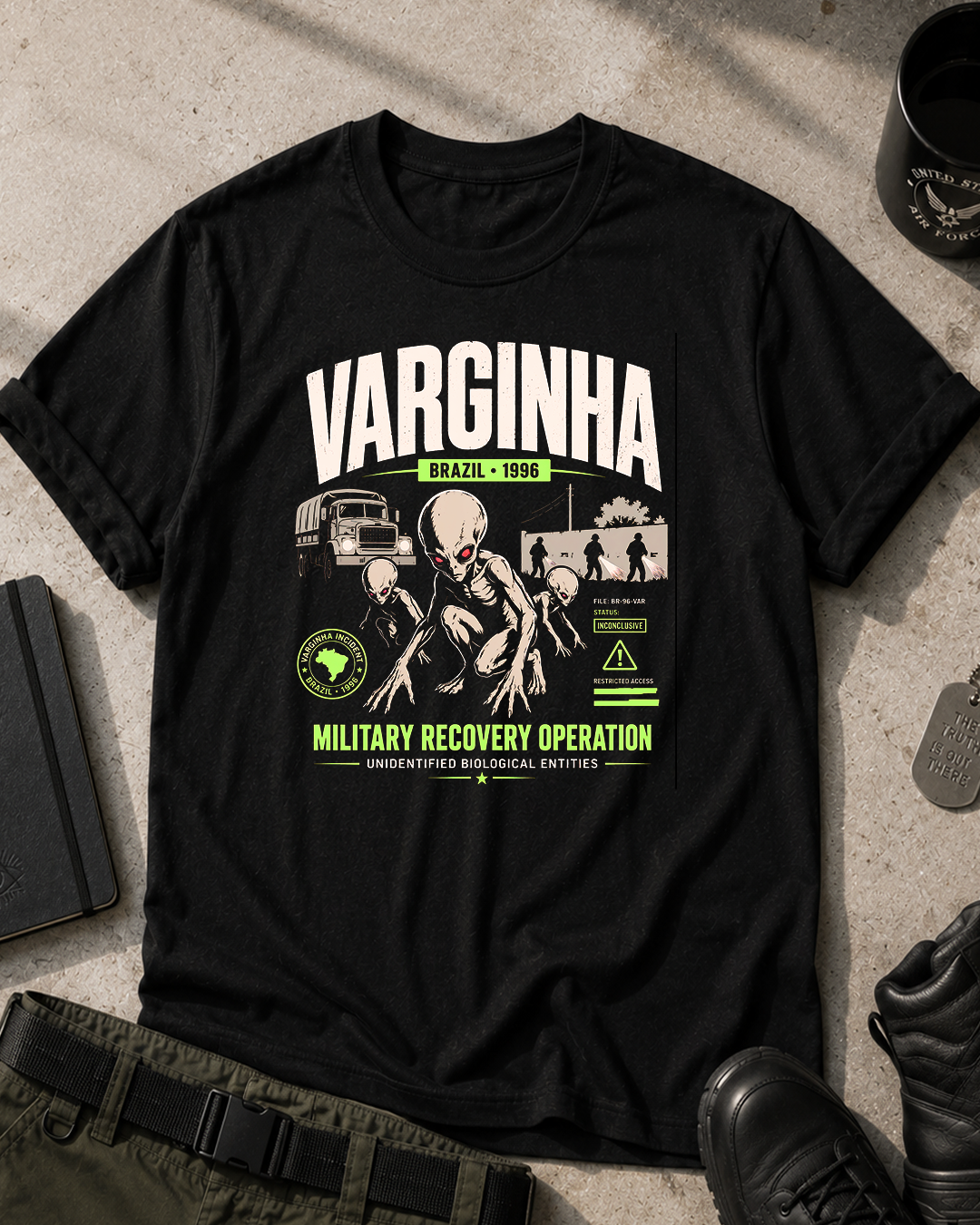 Varginha Brazil 1996 Alien T-Shirt Printify
