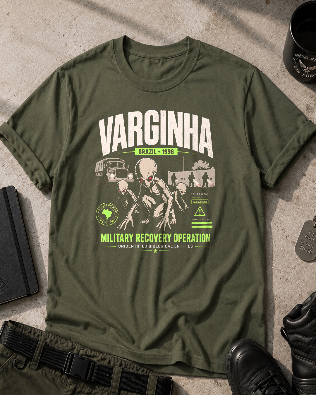 Varginha Brazil 1996 Alien T-Shirt Printify