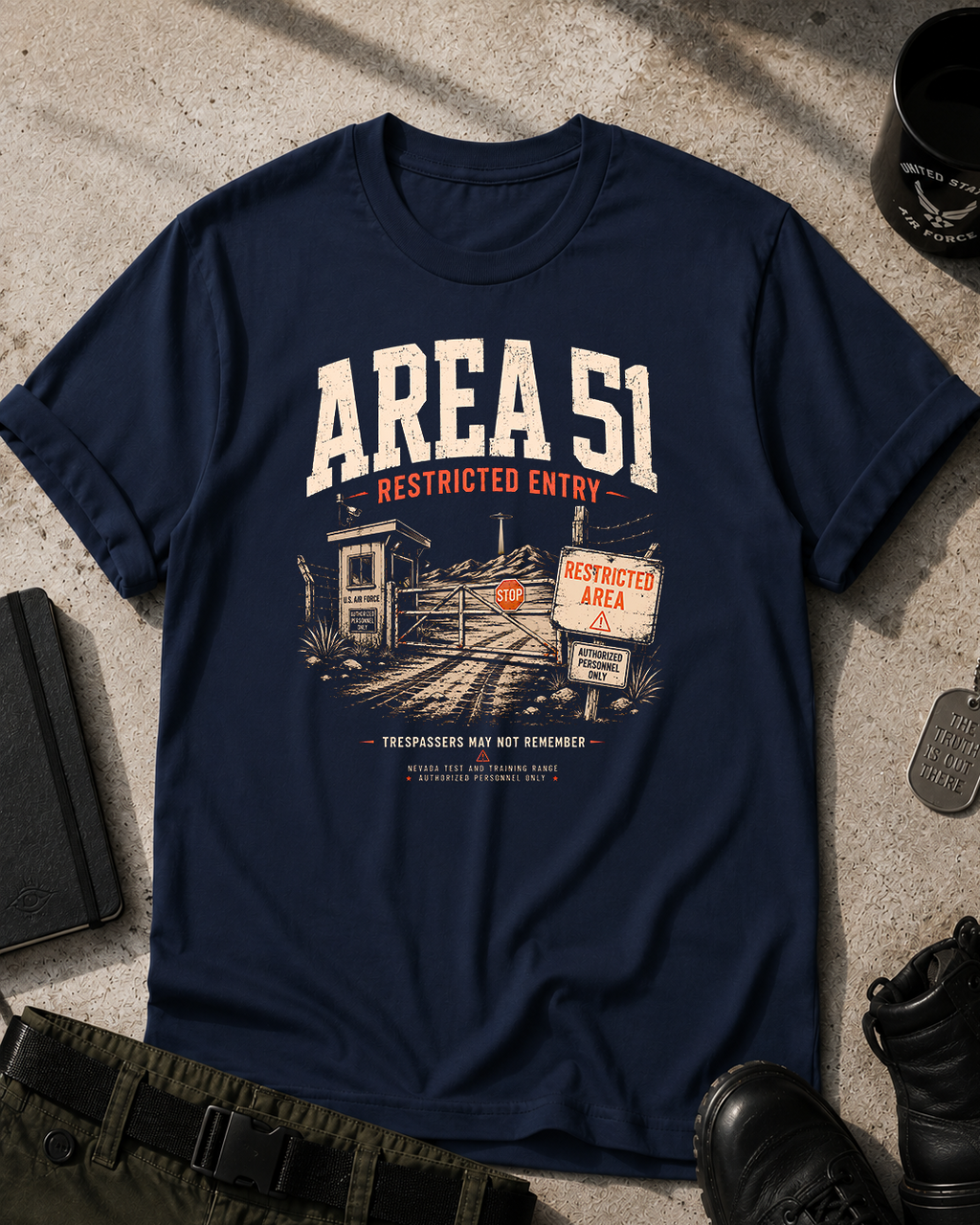 Area 51 Restricted Entry Graphic T-Shirt Printify