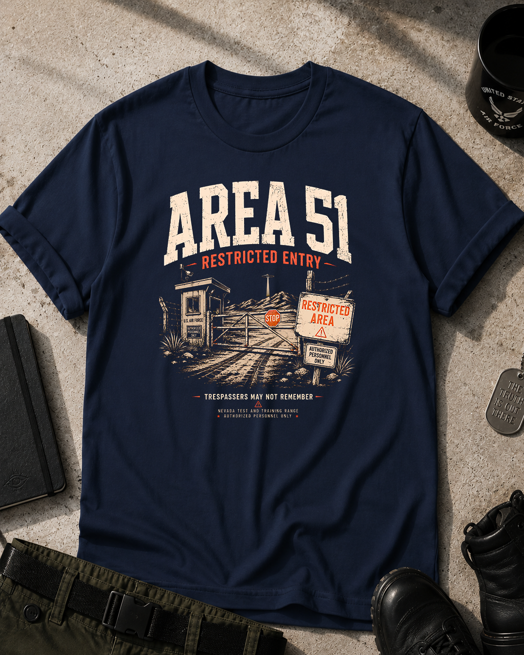 Area 51 Restricted Entry Graphic T-Shirt Printify