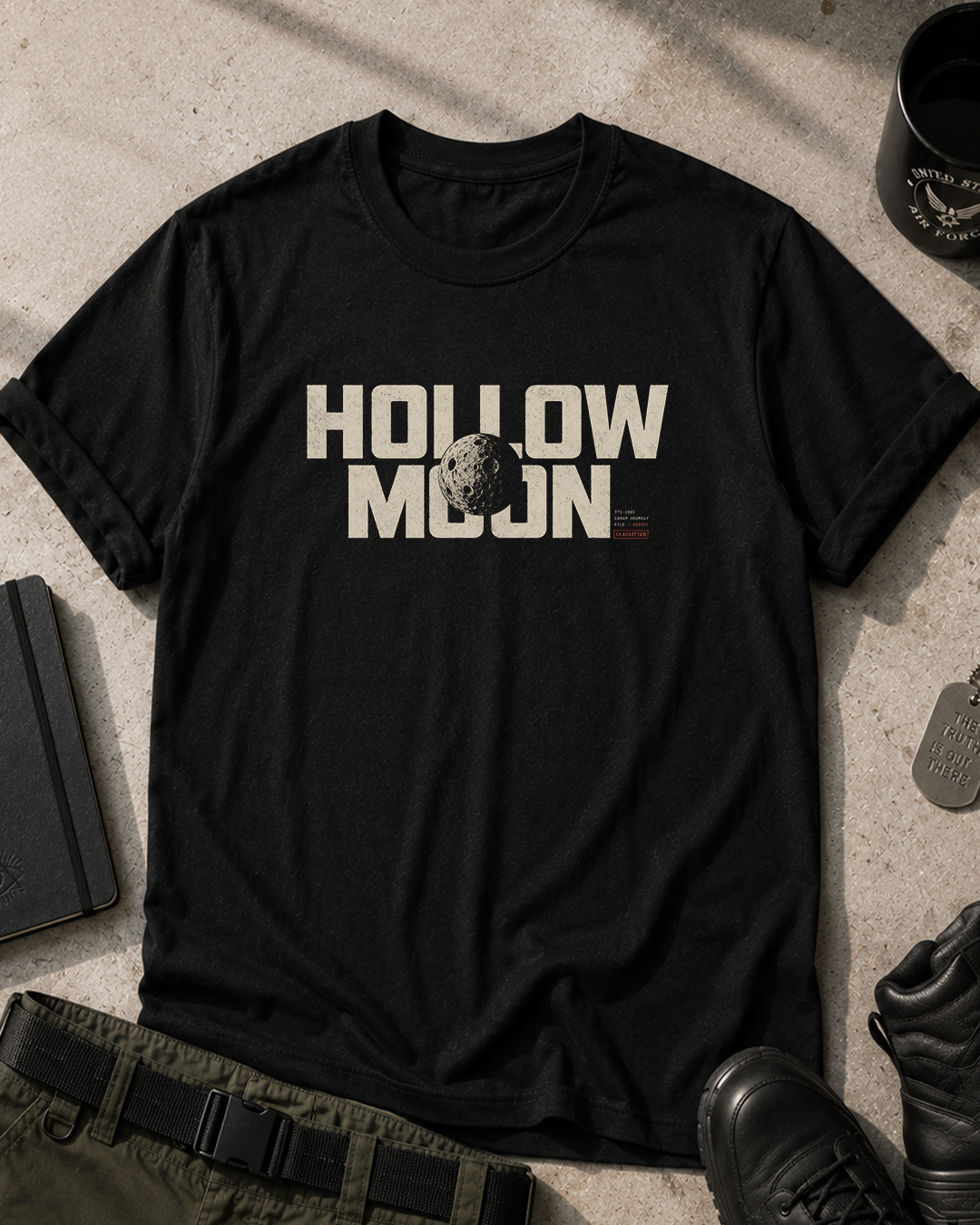 Hollow Moon Classified T-Shirt Printify