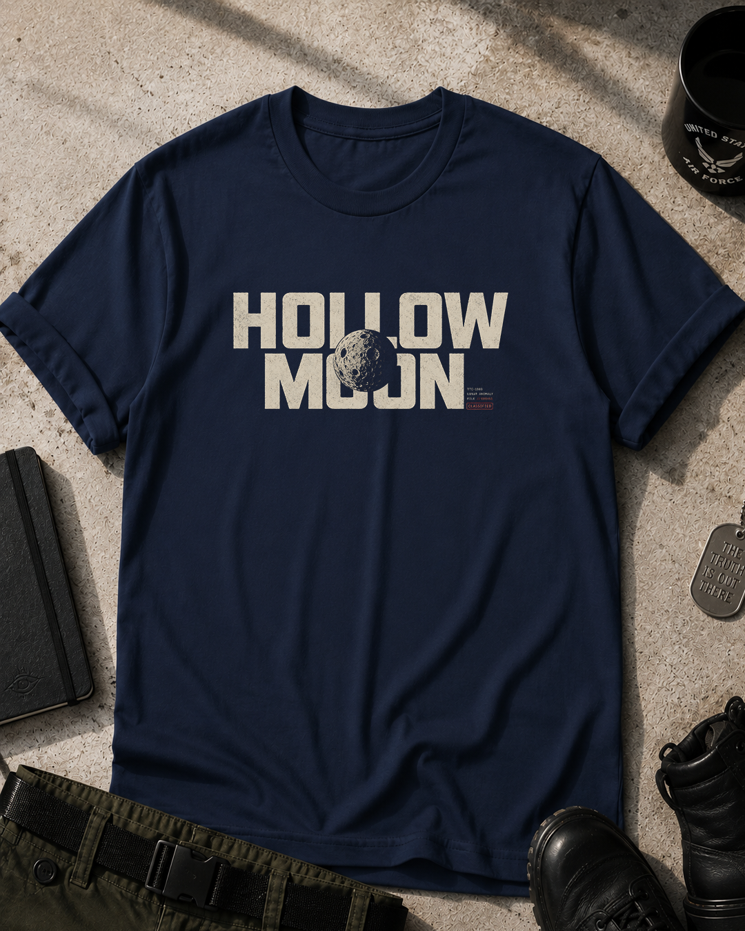 Hollow Moon Classified T-Shirt Printify