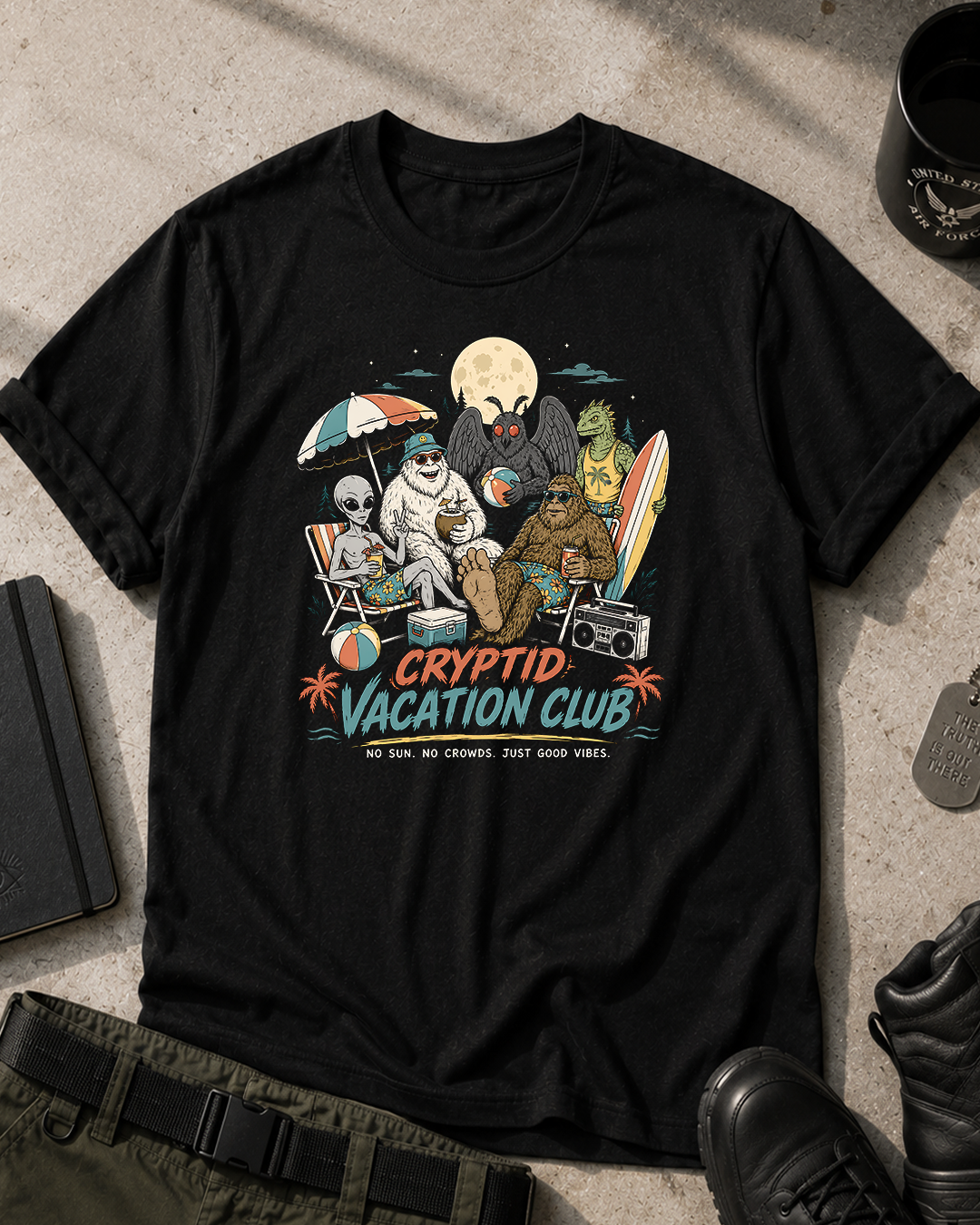 Cryptid Vacation Club T-Shirt Printify