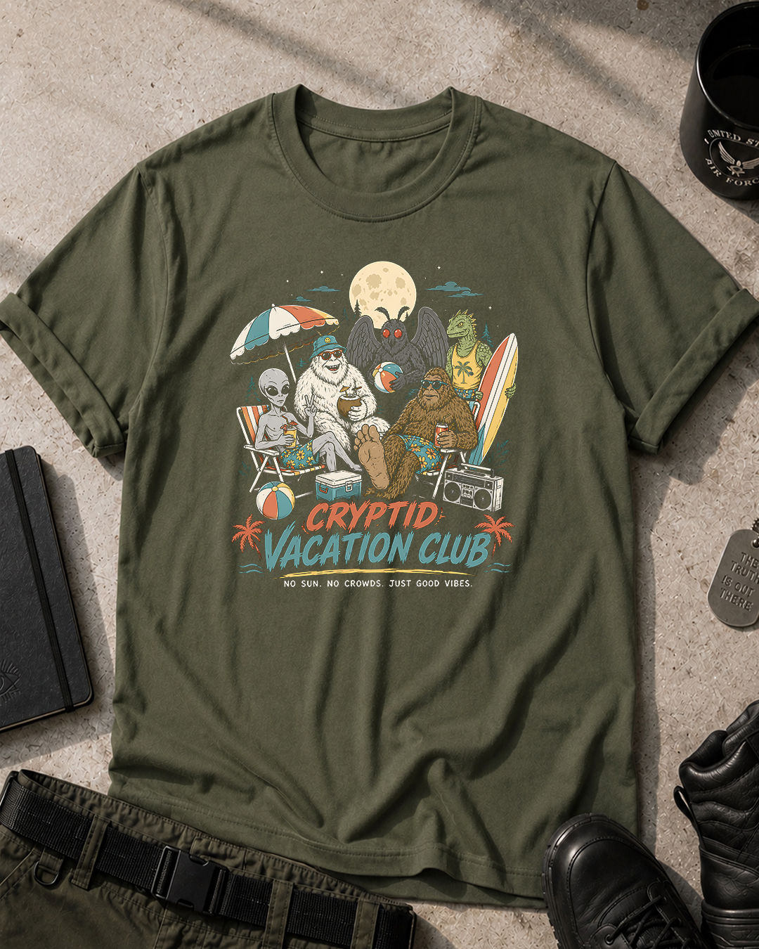 Cryptid Vacation Club T-Shirt Printify