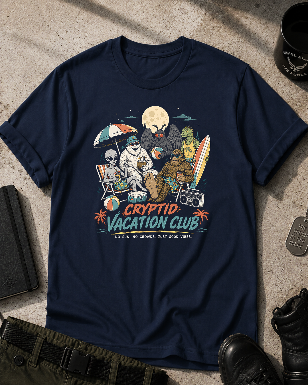 Cryptid Vacation Club T-Shirt Printify