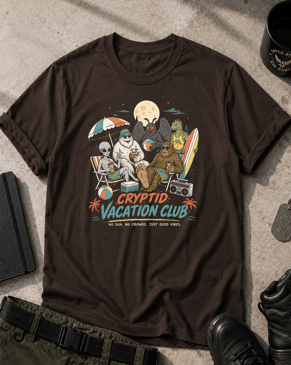 Cryptid Vacation Club T-Shirt Printify