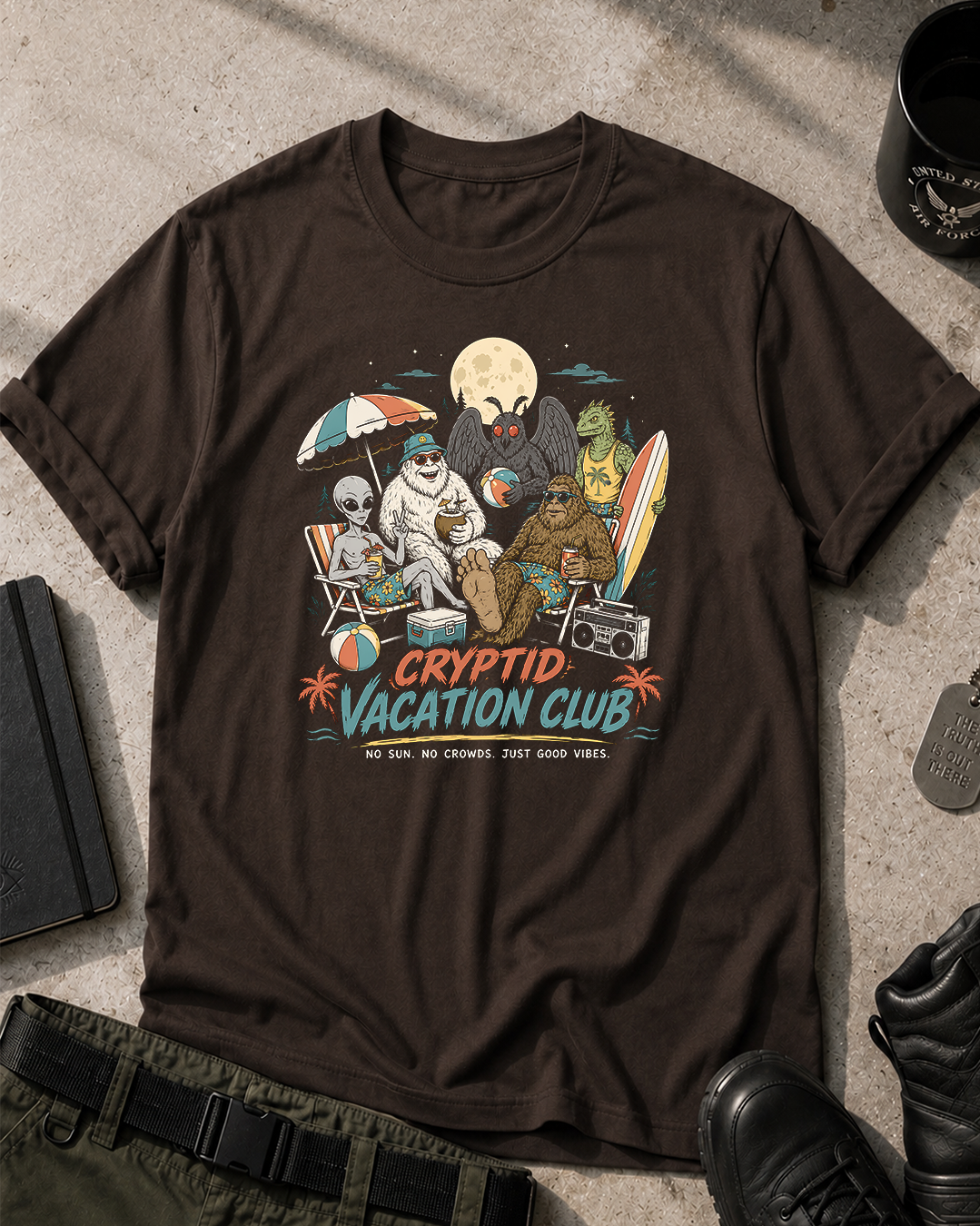 Cryptid Vacation Club T-Shirt Printify