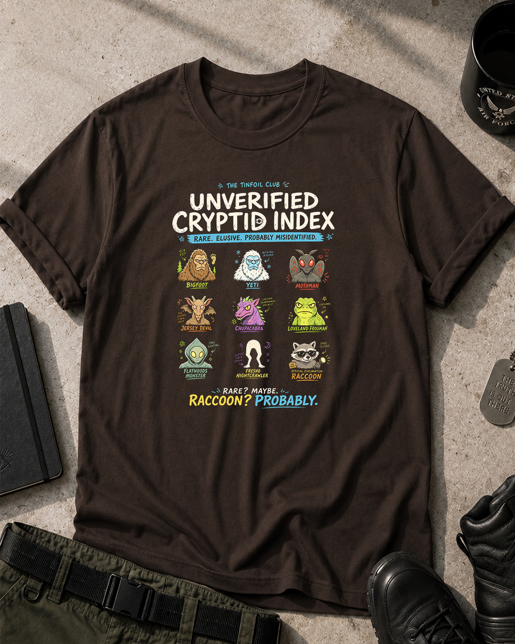 Unverified Cryptid Index T-Shirt Printify