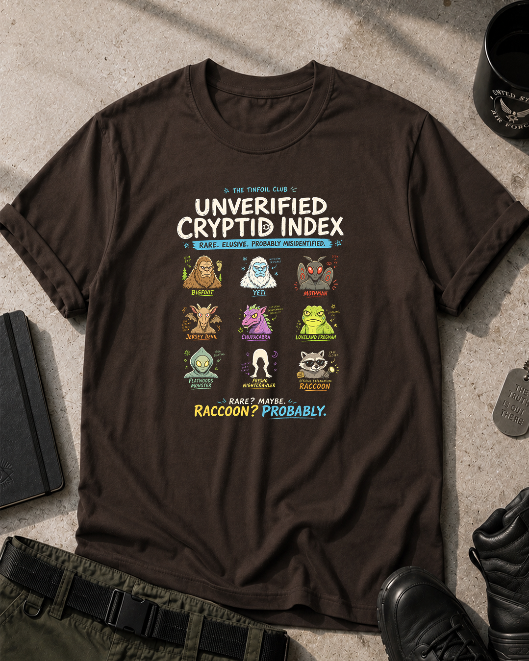 Unverified Cryptid Index T-Shirt Printify