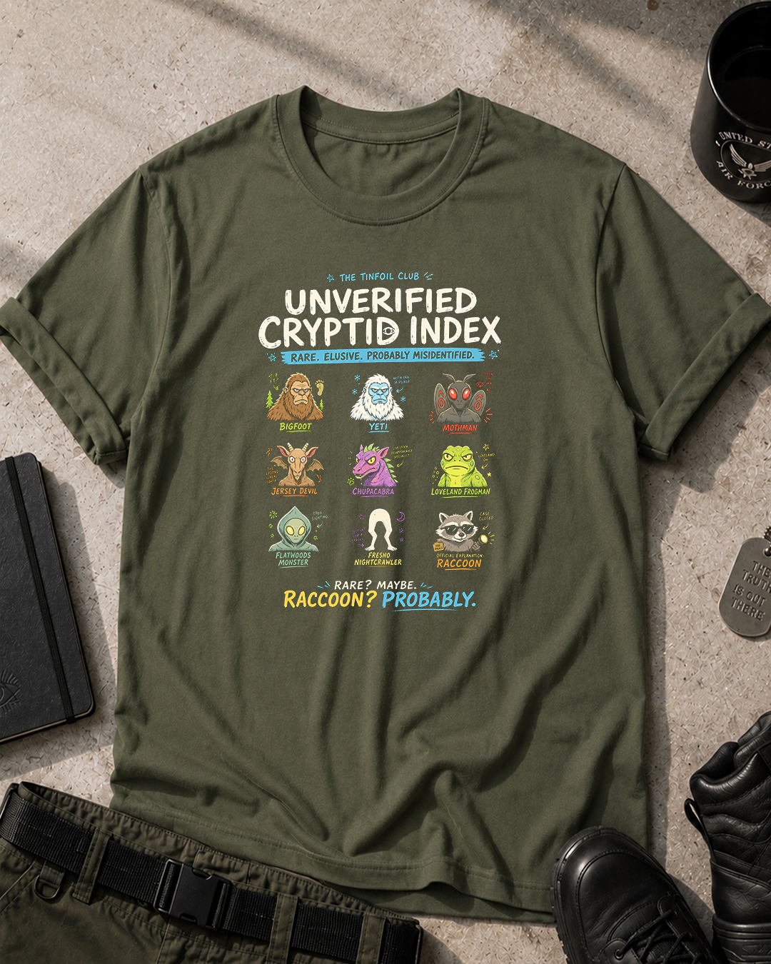 Unverified Cryptid Index T-Shirt Printify