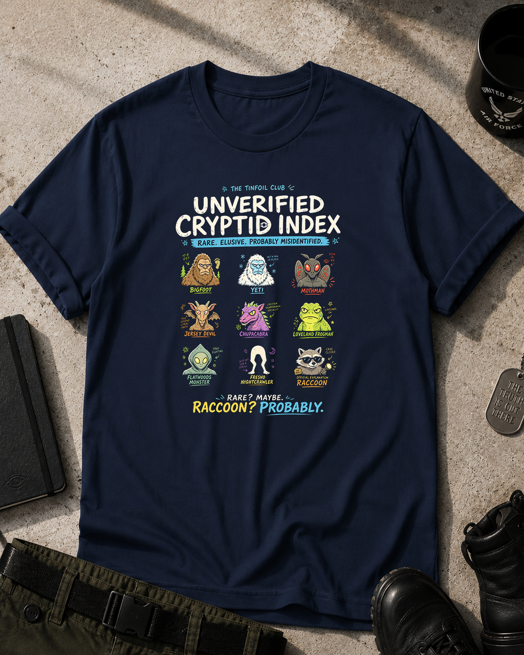 Unverified Cryptid Index T-Shirt Printify