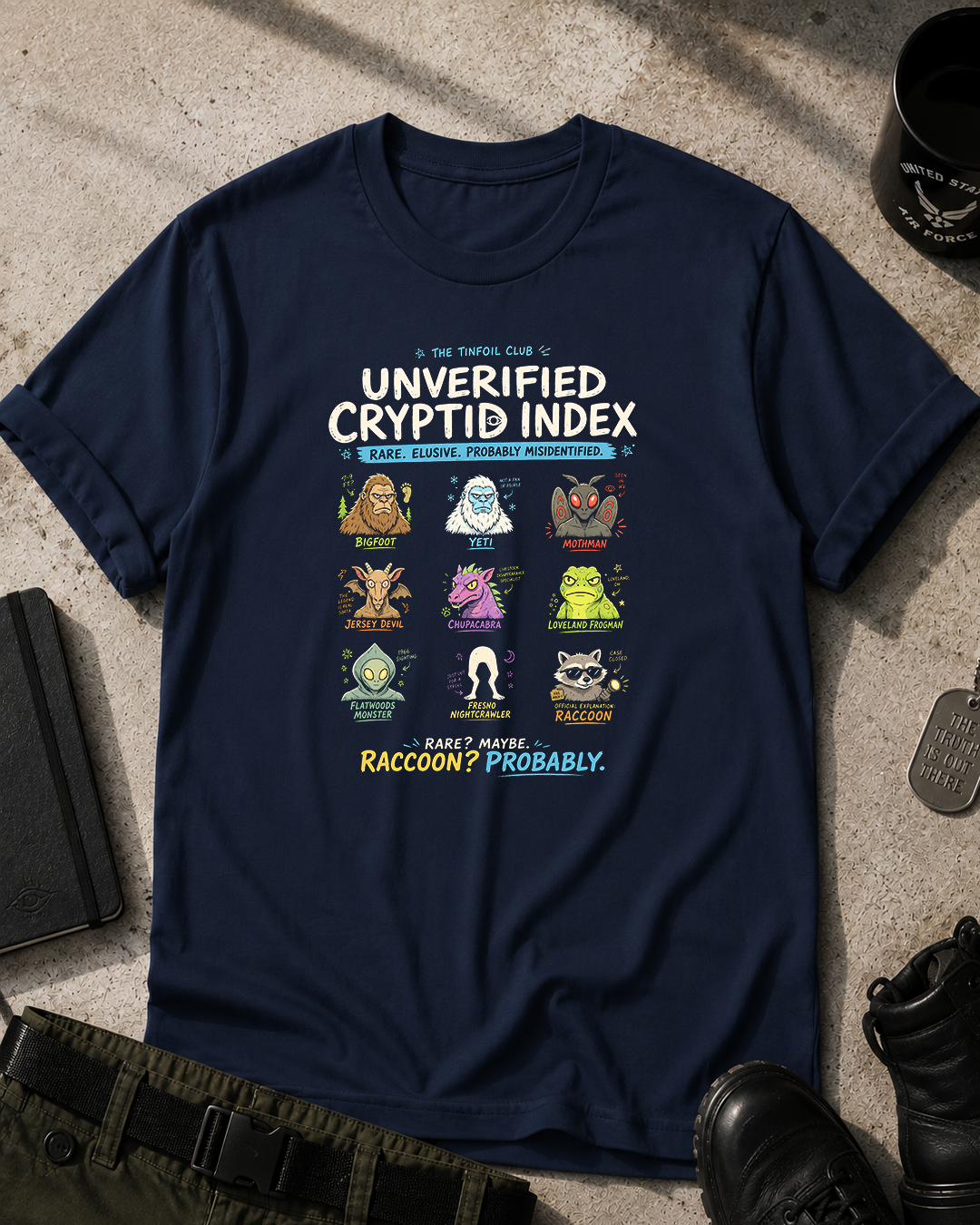 Unverified Cryptid Index T-Shirt Printify