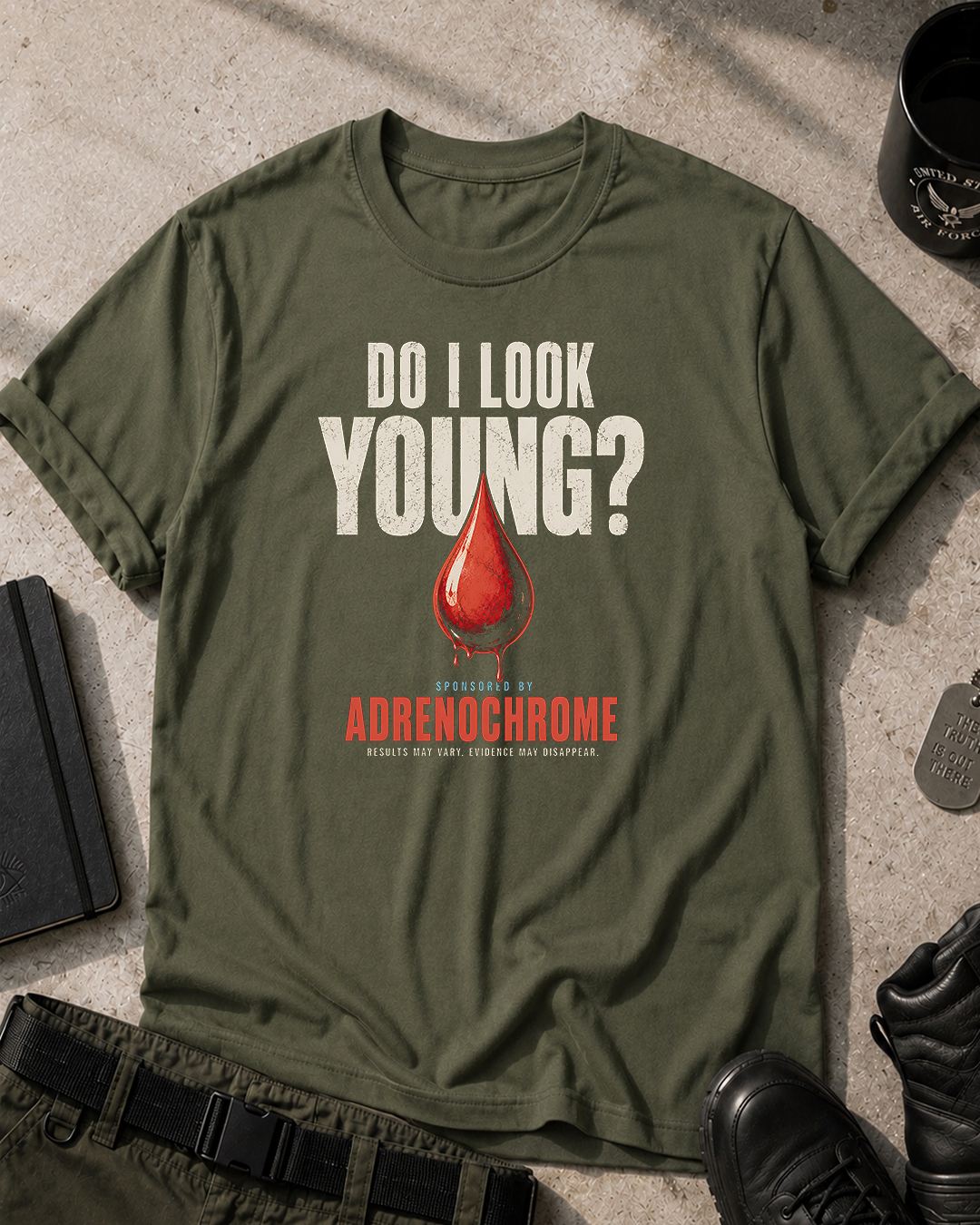 Do I Look Young? Adrenochrome T-Shirt Printify