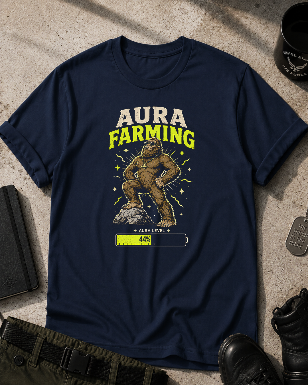Bigfoot Aura Farming T-Shirt