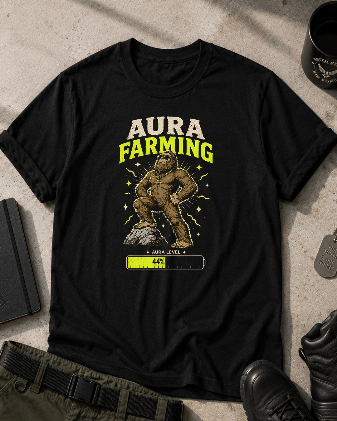 Bigfoot Aura Farming T-Shirt