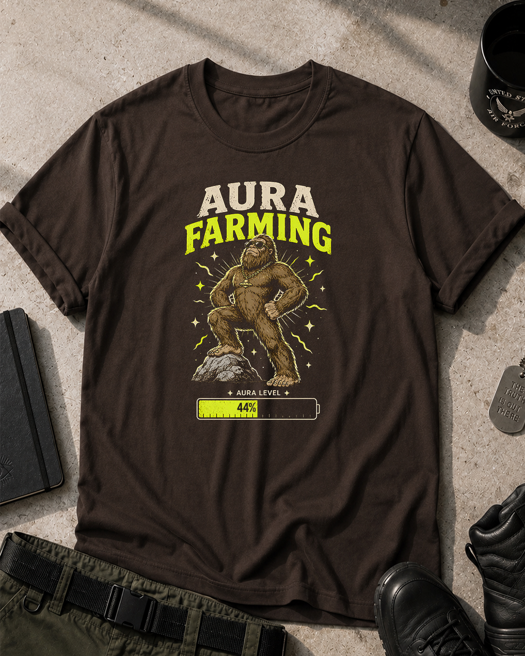 Bigfoot Aura Farming T-Shirt