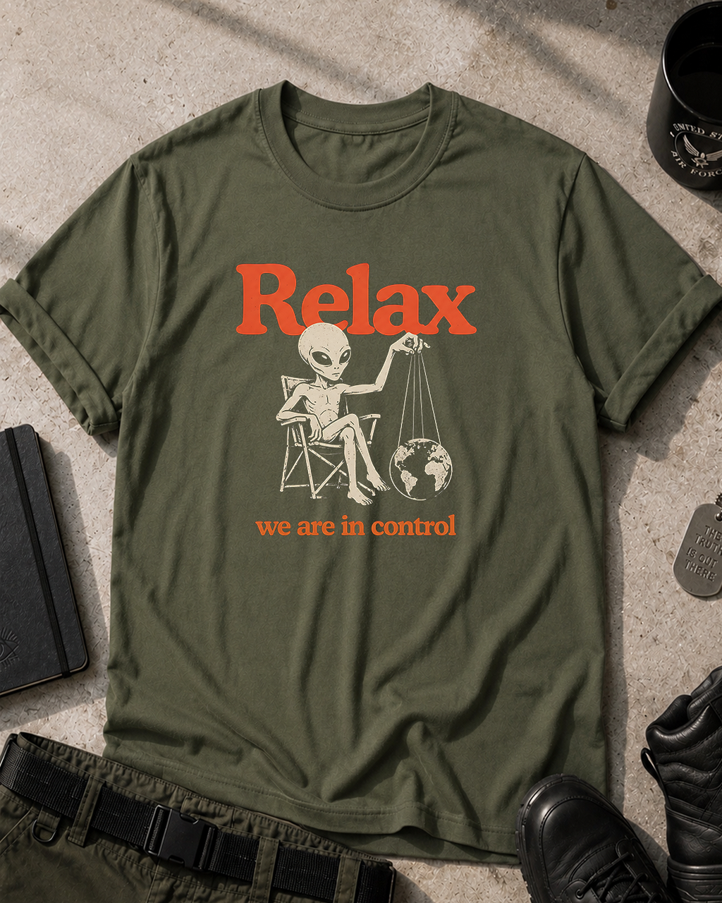 Alien 'Relax We Are In Control' T-Shirt
