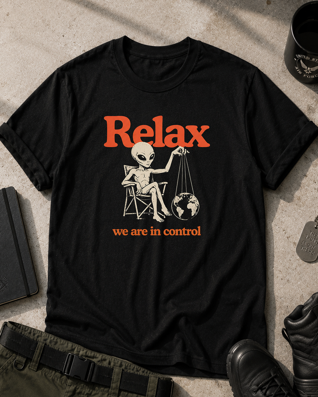 Alien 'Relax We Are In Control' T-Shirt