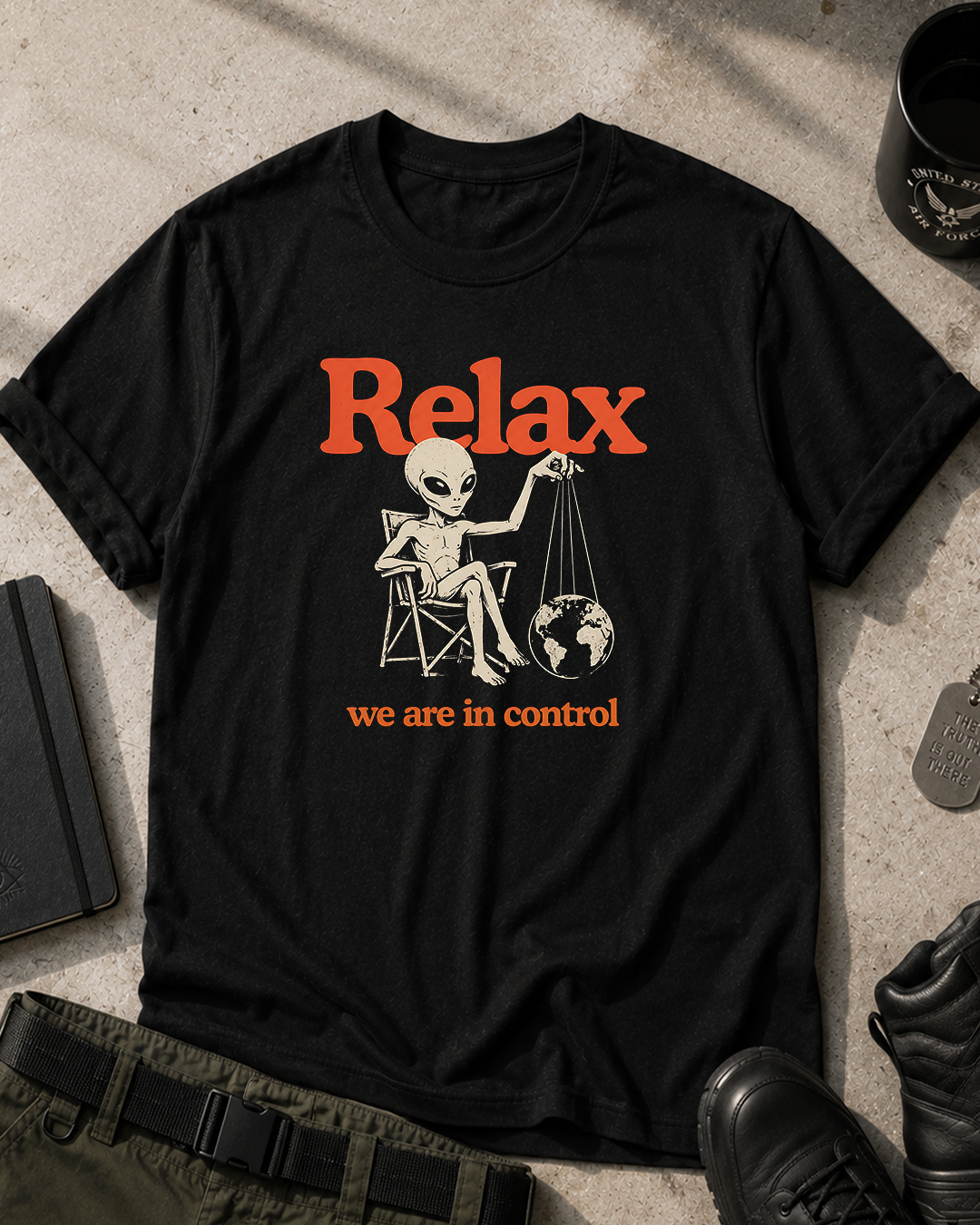 Alien 'Relax We Are In Control' T-Shirt