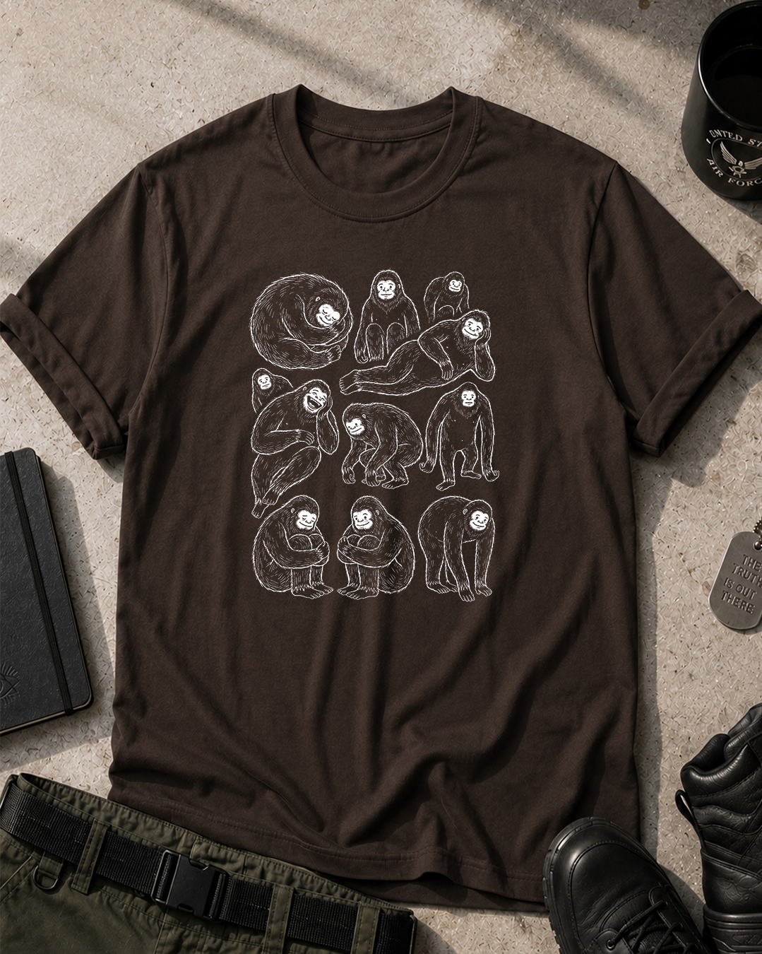 Bigfoot poses T-Shirt
