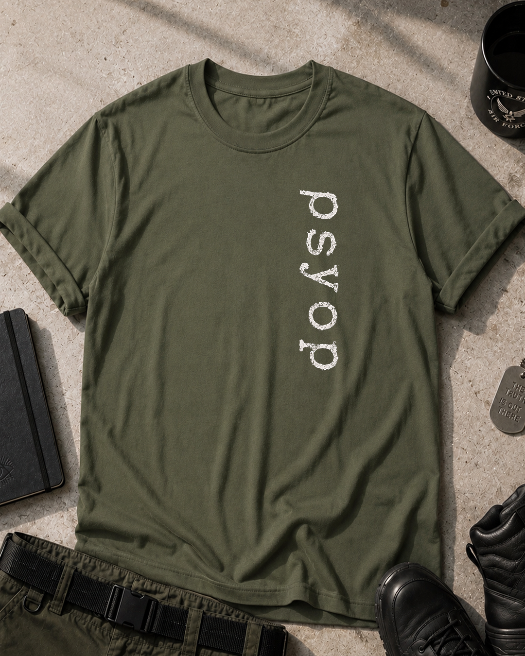 Psyop Vertical Logo T‑Shirt