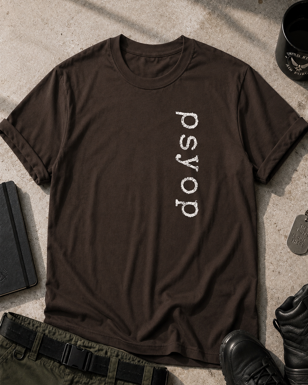 Psyop Vertical Logo T‑Shirt