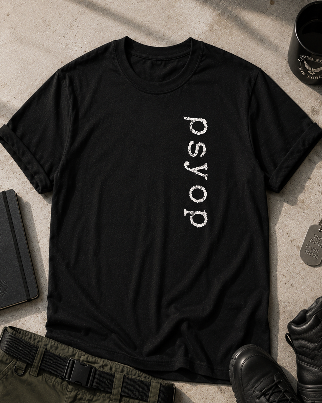 Psyop Vertical Logo T‑Shirt