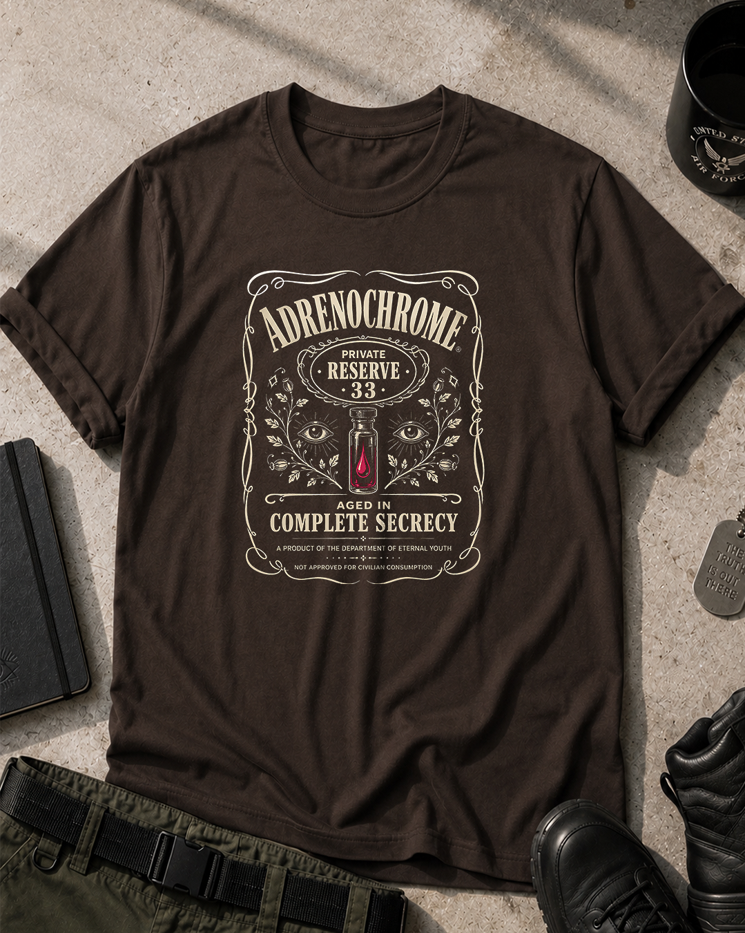 Adrenochrome Reserve Vintage Graphic T-Shirt