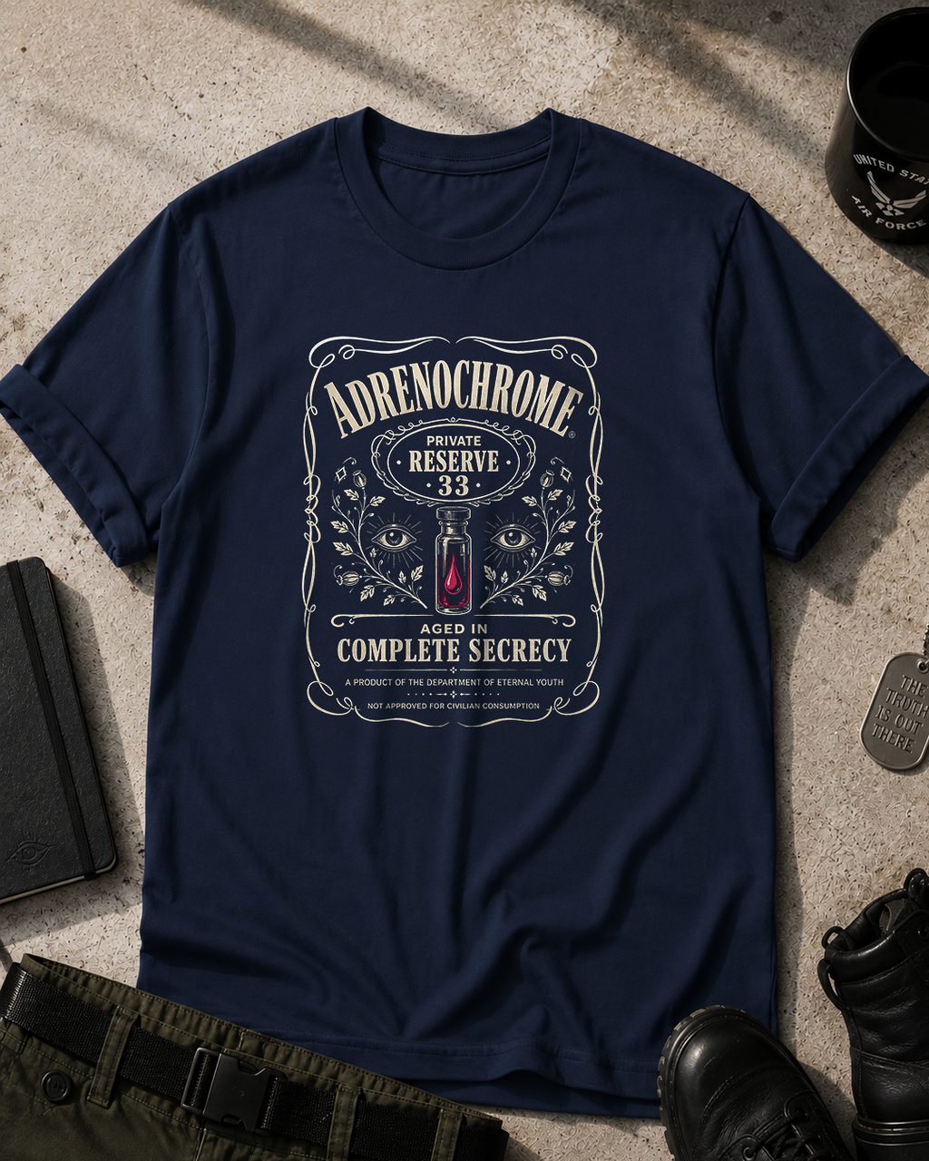 Adrenochrome Reserve Vintage Graphic T-Shirt