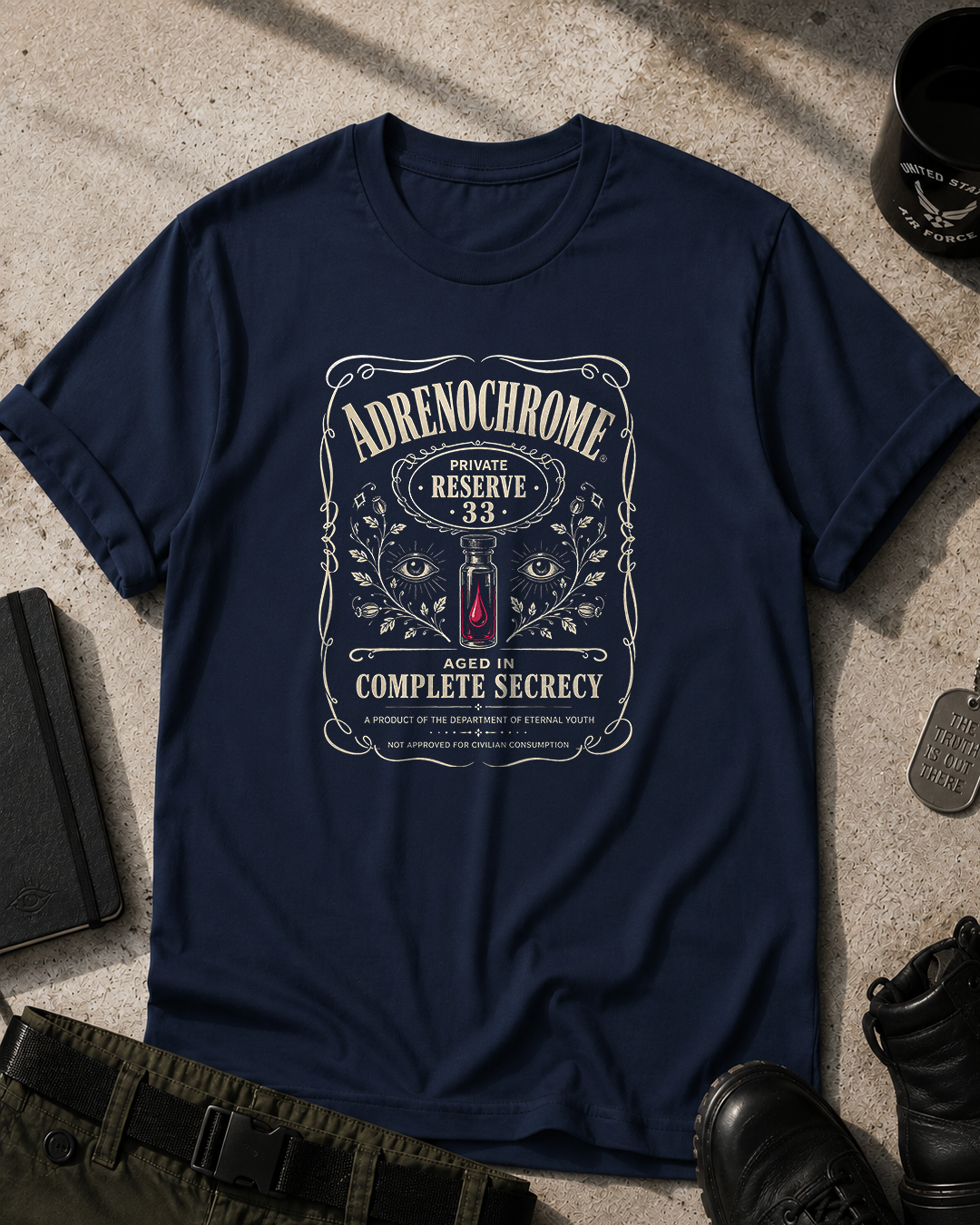 Adrenochrome Reserve Vintage Graphic T-Shirt