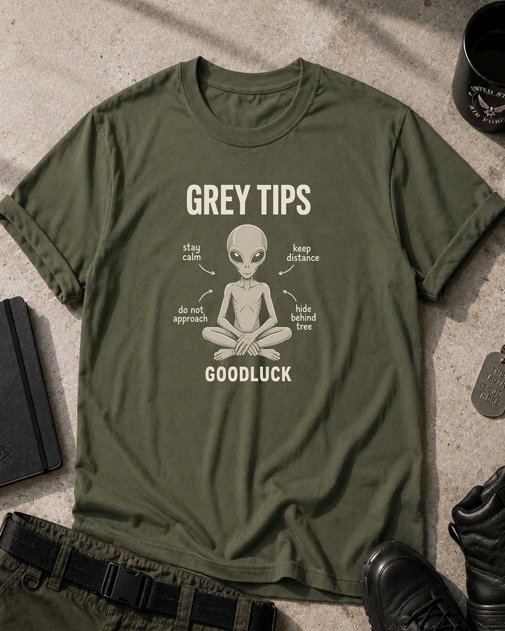 Grey Tips Alien T‑Shirt