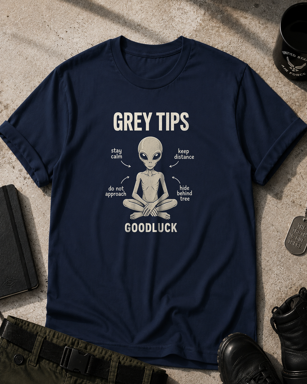 Grey Tips Alien T‑Shirt