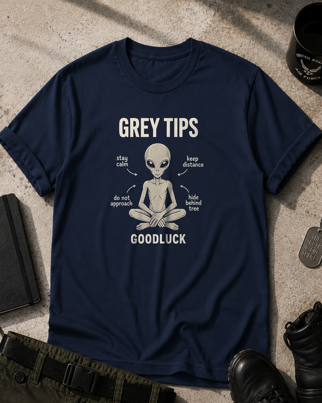 Grey Tips Alien T‑Shirt