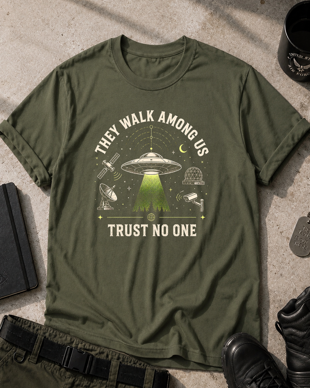 They Walk Among Us UFO T-Shirt