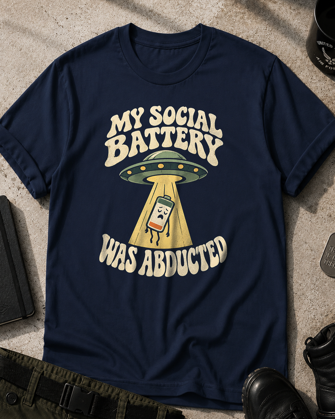 Social Battery Abducted T-Shirt