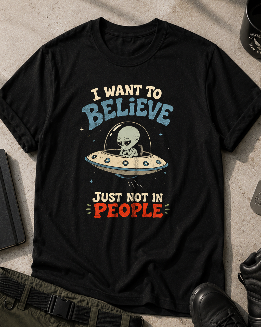 Alien Tee I want to Believe T-Shirt