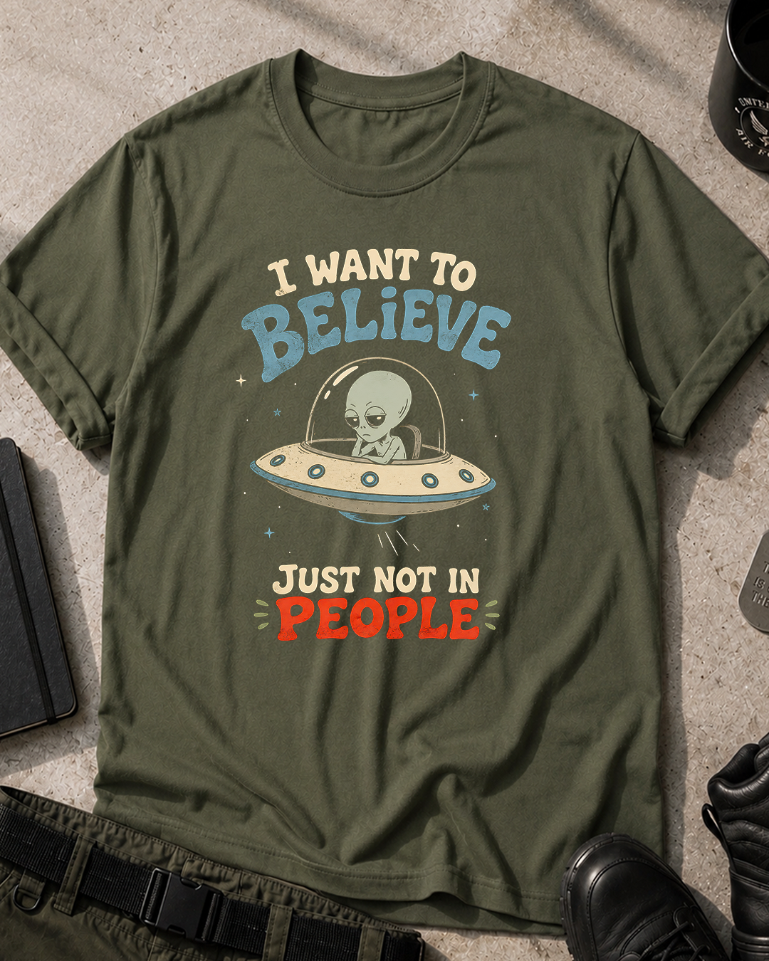 Alien Tee I want to Believe T-Shirt