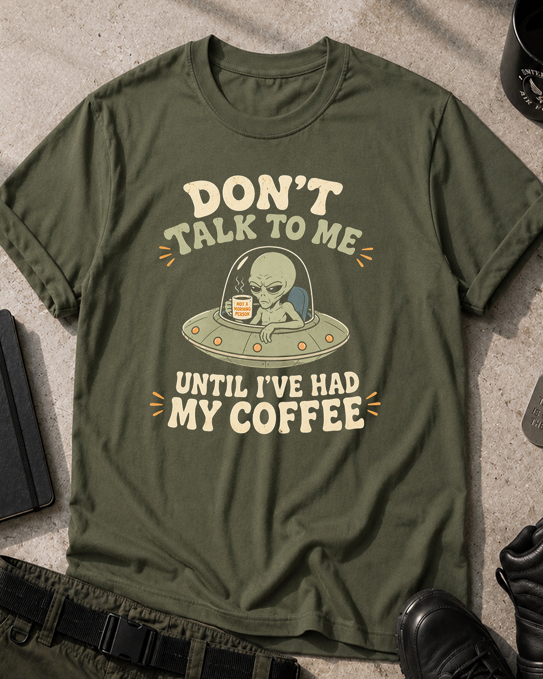 Alien "Don't Talk to Me Until I've Had My Coffee" T-Shirt