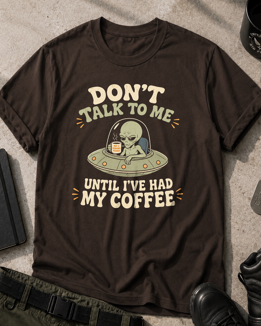 Alien "Don't Talk to Me Until I've Had My Coffee" T-Shirt