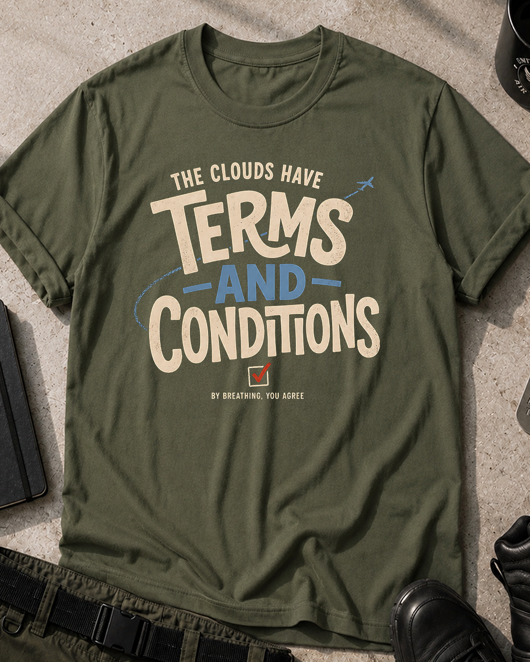 Chemtrails and Clouds Terms and Conditions T-Shirt