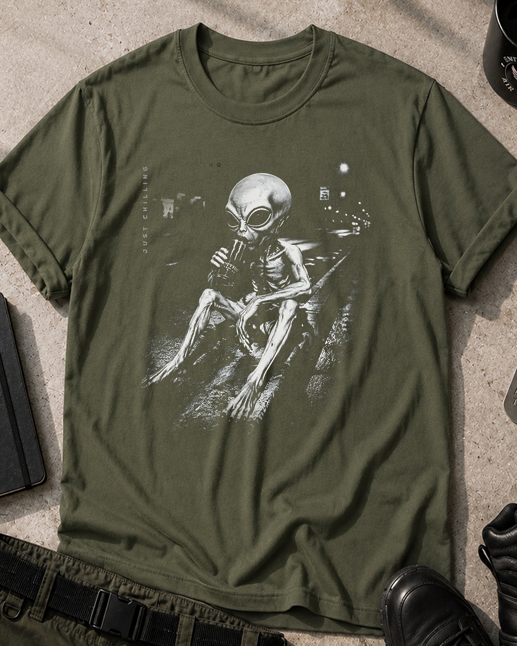 Alien Just Chillin T-Shirt