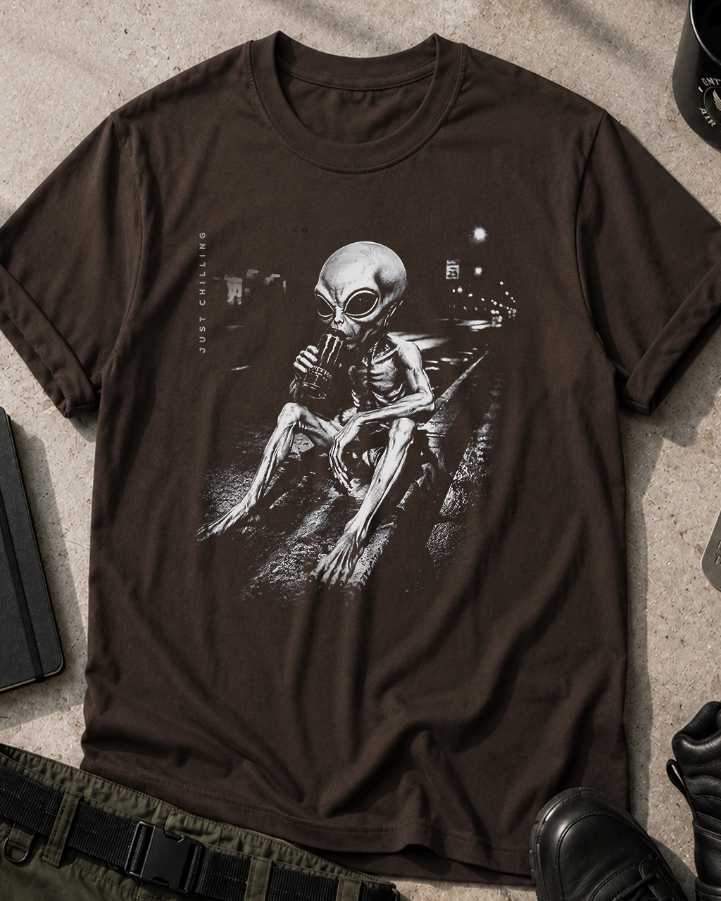 Alien Just Chillin T-Shirt