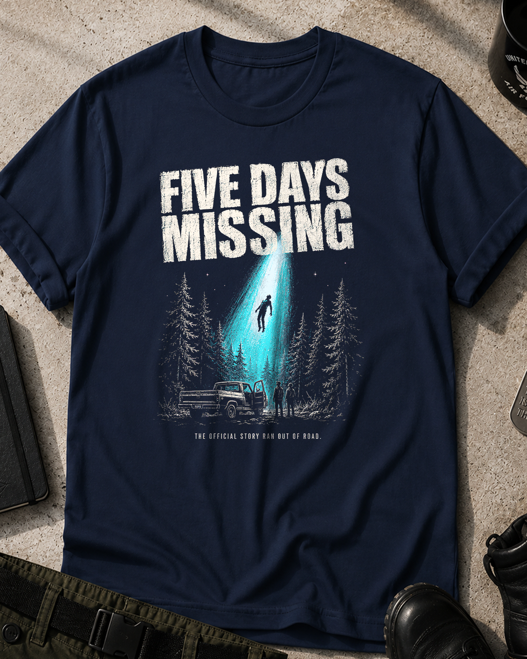 Five Days Missing UFO Graphic T-Shirt