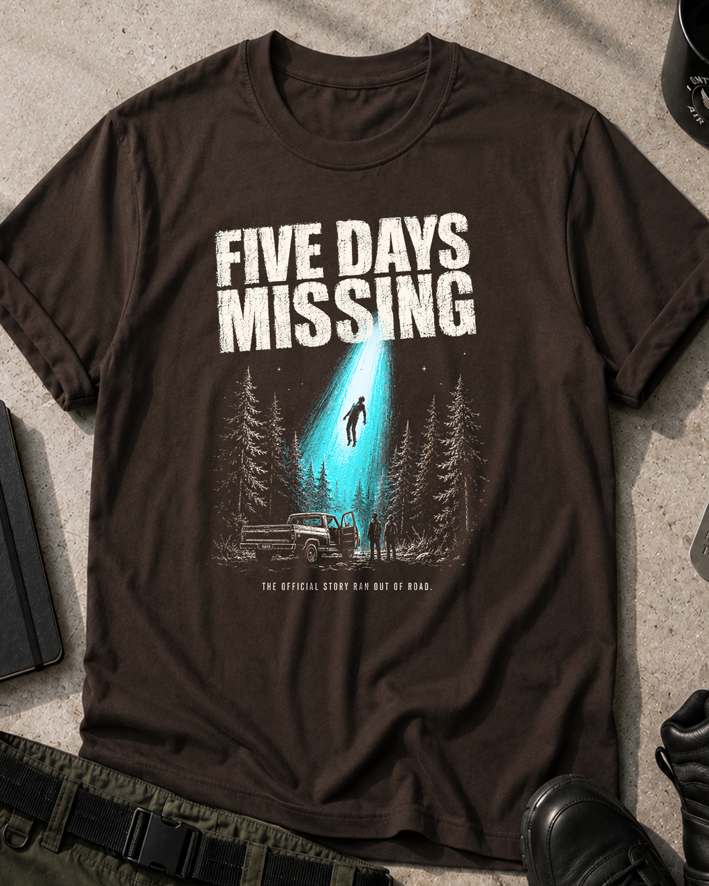Five Days Missing UFO Graphic T-Shirt