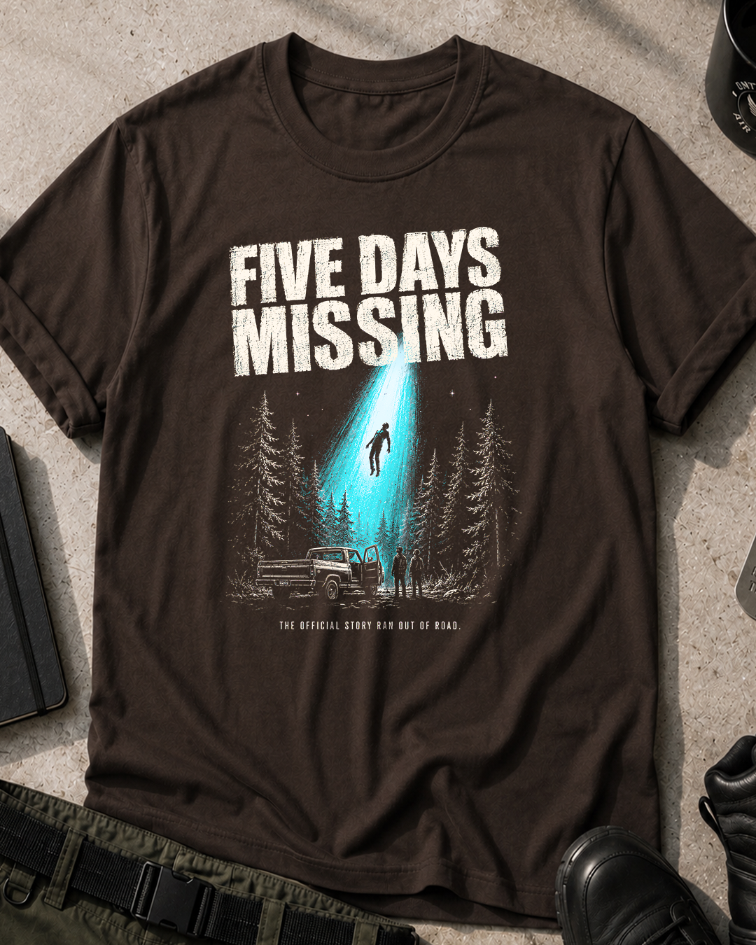 Five Days Missing UFO Graphic T-Shirt