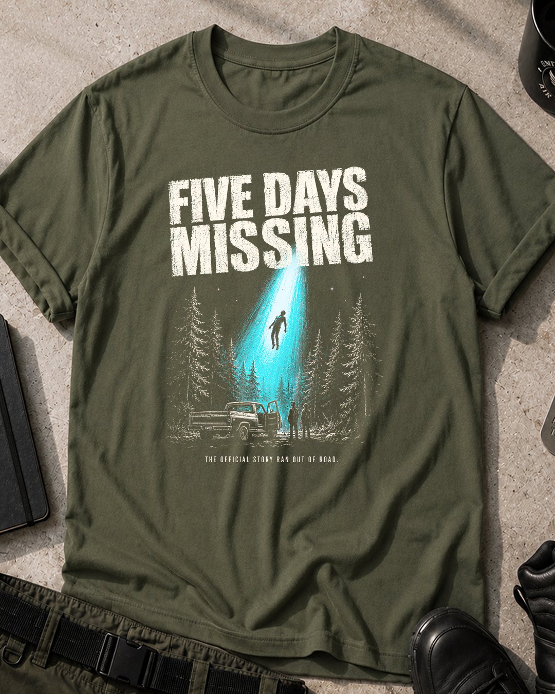 Five Days Missing UFO Graphic T-Shirt
