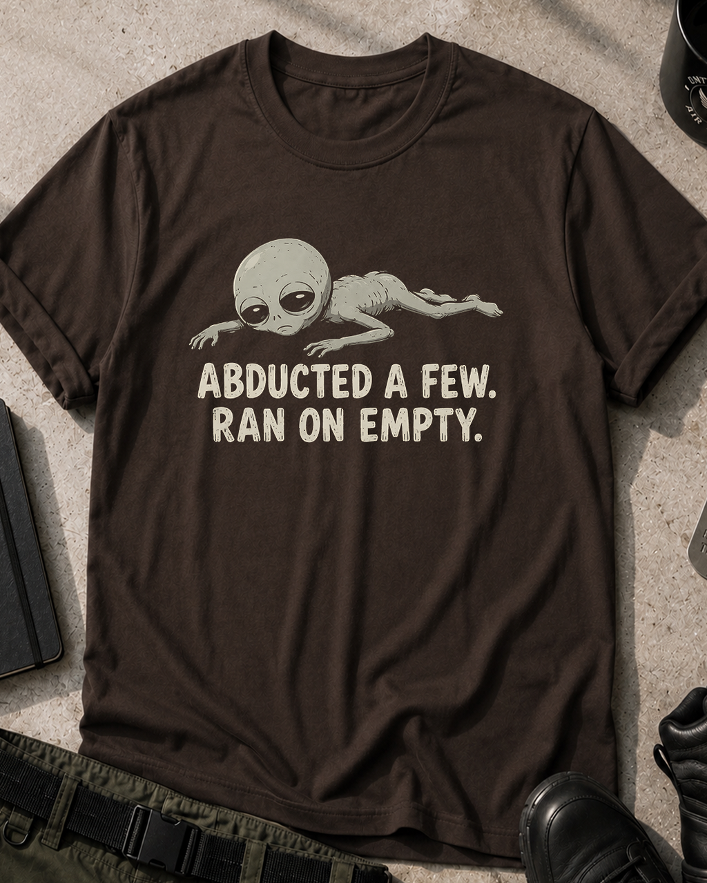 Alien Ran On Empty T‑Shirt